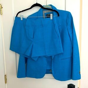 Three piece J. Crew suit in royal blue linen.